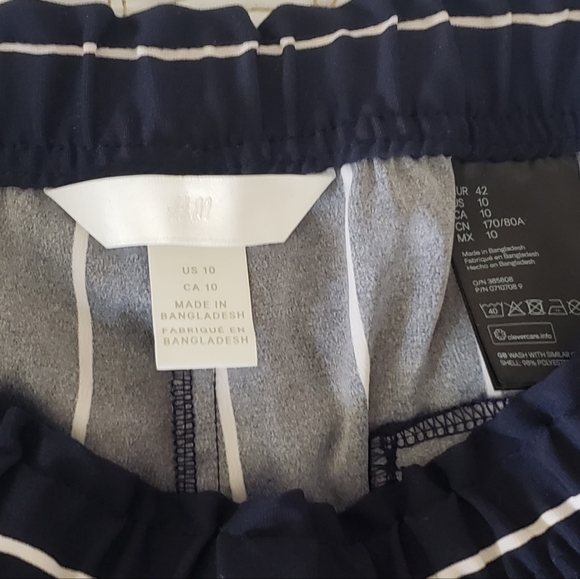 Navy striped summer pant sz 10 H&M - Picture 7 of 7